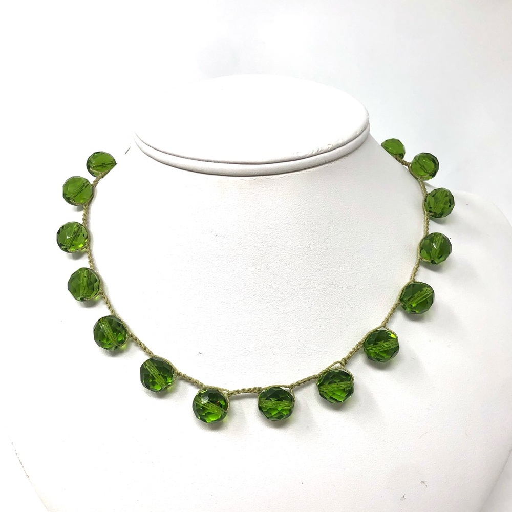 On U Macrame & Crystal Necklace